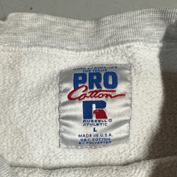 Russell Athletic Light Gray Bintage BGSU Crewneck Sweater - Picture 2 of 6